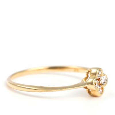 ふるさと納税 富士川町 クローバーダイヤモンドリング　0.15CT　R3989DI-Y #14 |  | 01