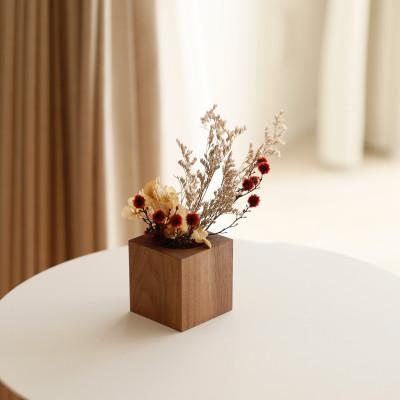 ふるさと納税 岡山市 木製キャンドルホルダー キューブ型 ウォールナット |  | 02