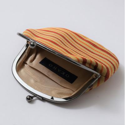 ふるさと納税 那珂川市 【博多織】がま口型マルチポーチ オレンジ |  | 01