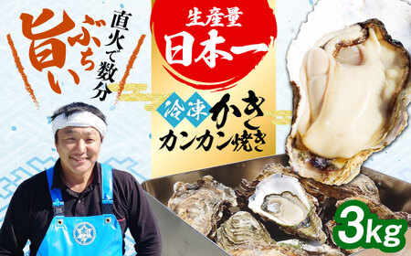 冷凍牡蠣 カンカン焼き3kg 牡蠣[XAO033]