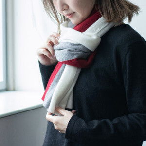 天使の3色ストライプストール(ダークローズ×シャモア×オフホワイト)【1521167】