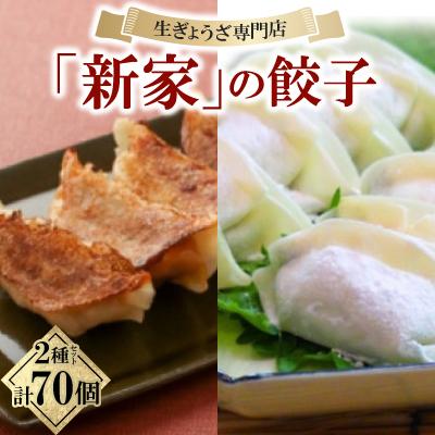 ふるさと納税 大垣市 生ぎょうざ専門店「新家」の餃子 2種セット 計70個(生餃子40個/しそ餃子30個)