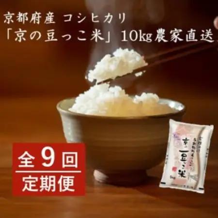【毎月定期便】京都府産「京の豆っこ米」 精米10kg　おいしい丹後のコシヒカリ全9回【4087999】