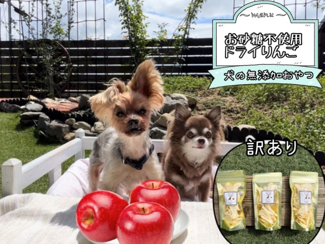 
FB157_【訳あり】犬の無添加おやつ☆お砂糖不使用ドライりんご〈11月～5月限定〉
