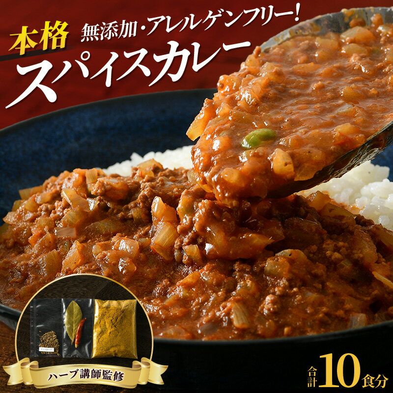 【ふるさと納税】ハーブ講師が作る 教室で人気のカレースパイスセット （5食分 × 2箱） 【グルテンフリー】 【スパイス スパイスカレー スパイスセット カレーパウダー おうちカレー カレー粉 香辛料 セット 手作り キット 薬膳カレー スープカレー ギフト】