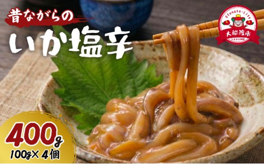 手作り 国産 イカ塩辛 400g (100g×4パック) イカ いか 塩辛 小分け 冷凍 海産物 イカの塩辛 いか塩辛 いかの塩辛 手作り塩辛 烏賊 三陸産 塩 珍味 塩と肝のみ ご飯 おかず 夕飯 夕ご飯 おつまみ 三陸 三陸産 岩手県 大船渡市 1万円 10000円