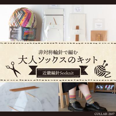 ふるさと納税 生駒市 【Seeknit】非対称輪針で編む大人ソックスのキット 58566【2107】