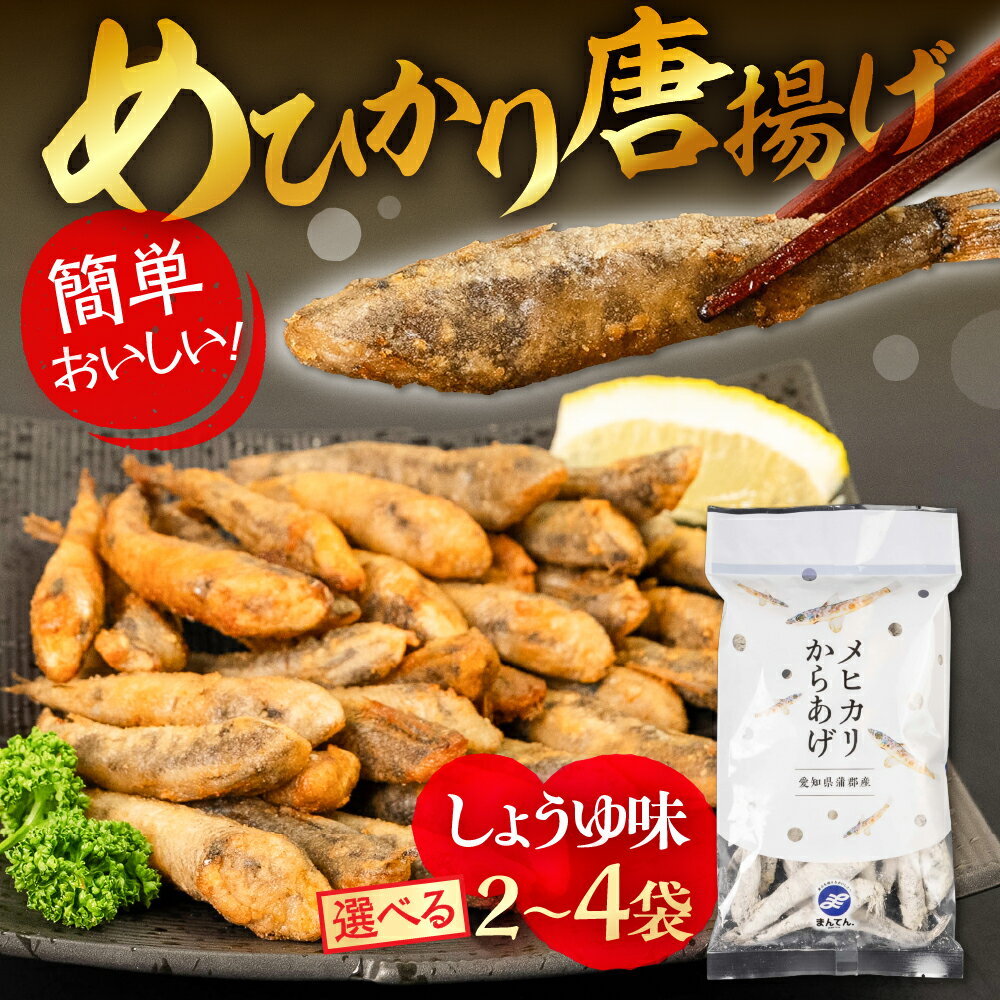 【ふるさと納税】メヒカリ唐揚げ しょうゆ味【選べる 2袋 / 4袋】めひかり 唐揚げ おつまみ 簡単調理 簡単 お手軽 つまみ 夕飯 おかず フライ 魚 ビール 冷凍 唐揚げ 揚げるだけ 揚げ物 うすしお 愛知県 豊橋市 5000円 5千円 1万円以下 10000円