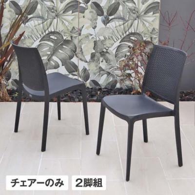 ふるさと納税 海南市 ラタンチェアー Bosco(チャコールグレー) 2脚組　32043100 | 