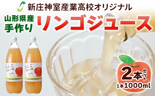 【高校生たちが作る手作りリンゴジュース】新庄神室産業高校オリジナル 山形県産リンゴジュース 2本セット F3S-2973