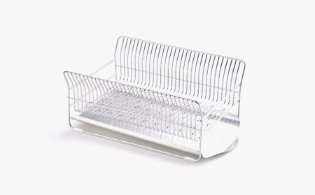 [ハナウタ] 水切りラック コンパクト（横置きタイプ） カゴ&トレイ SR 【033S017】