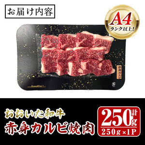 おおいた和牛 A4ランク以上！ 赤身カルビ焼肉 (250g) 国産 牛肉 肉 低温熟成 希少部位 和牛 カルビ 焼肉 焼き肉 冷凍 【opah017】【ネクサ】