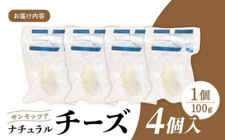 自家製 ナチュラルチーズ サンモッツア 4個 ( 100g × 4個 ) / チーズ モッツァレラチーズ  乳製品 熊本 山都町  熊本チーズ 自家製チーズ おつまみチーズ 万能チーズ チーズセット 