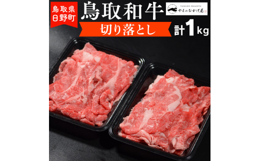 鳥取和牛 切り落とし（2パック：計1kg）【やまのおかげ屋】HN015-001
