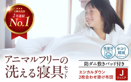 布団 2枚合わせ掛け布団＆防ダニ敷きパッドセット〈ジュニア〉[BAAK149] 布団