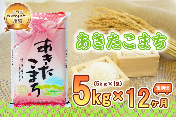 【12か月定期便】盛岡市産あきたこまち5kg×12か月