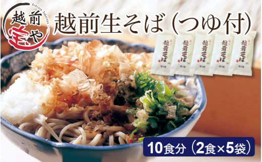 【12月26日受付分まで年内配送】越前そば 生蕎麦 10食つゆ付き [A-088015]【年内発送 年内お届け】