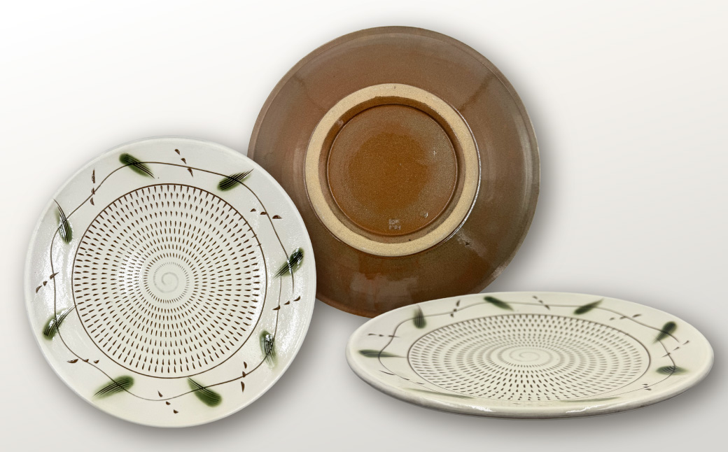 FJ6 【柳瀬本窯元】草紋大皿