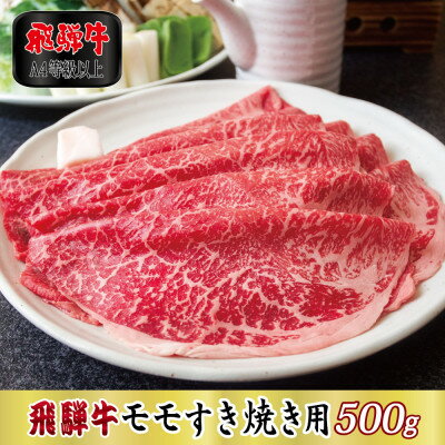 【ふるさと納税】【A4等級以上】飛騨牛モモすき焼き用500g【配送不可地域：離島】【1108622】