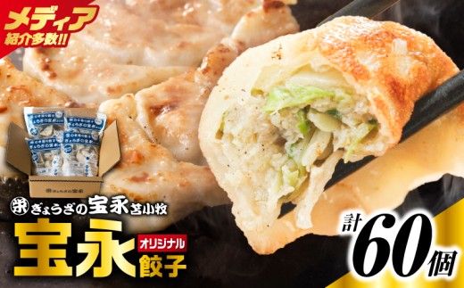 手包み餃子 ぎょうざの宝永 宝永餃子60個セット（宝永餃子15個入×4袋）　T004-001