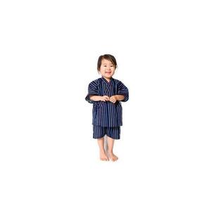 阿波しじら織 子供甚平【柄Ｂ、サイズ100】とミニ巾着セット