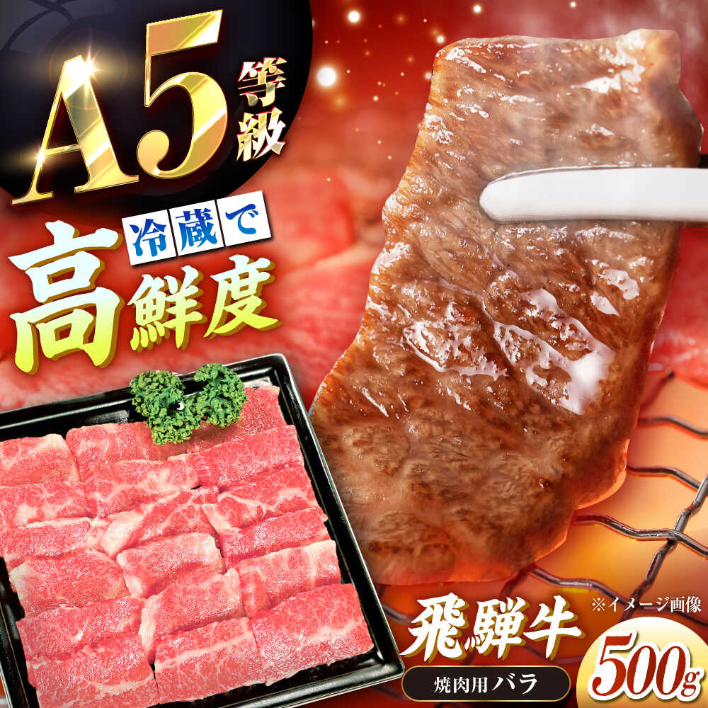 【ふるさと納税】【年内発送】【チルド（冷蔵）発送！】 牛肉 「飛騨牛」 A5等級 バラ 500g / 肉 お肉 にく牛肉 飛騨牛 和牛 国産和牛 ブランド牛 お取り寄せ ステーキ 焼肉 おすすめ 人気 贈答用 ギフト 焼肉 バーベキュー /恵那市/東美濃農業協同組合[AUFX002]