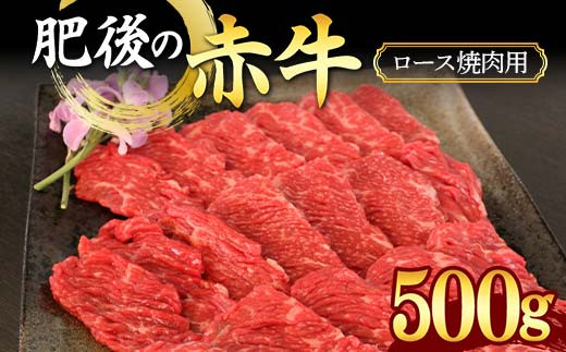 
FKK19-885 肥後の赤牛ロース 焼肉用500g
