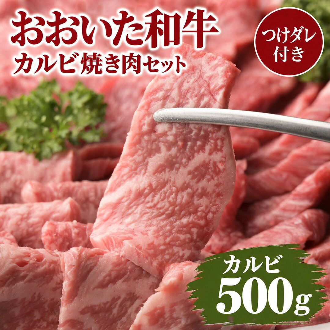 【ふるさと納税】おおいた和牛 カルビ焼き肉 セット 500g つけダレ付 | 焼き肉用 焼肉用 焼肉 焼き肉 牛肉 BBQ 和牛 冷凍 国産 国産牛 九州 大分県 津久見市