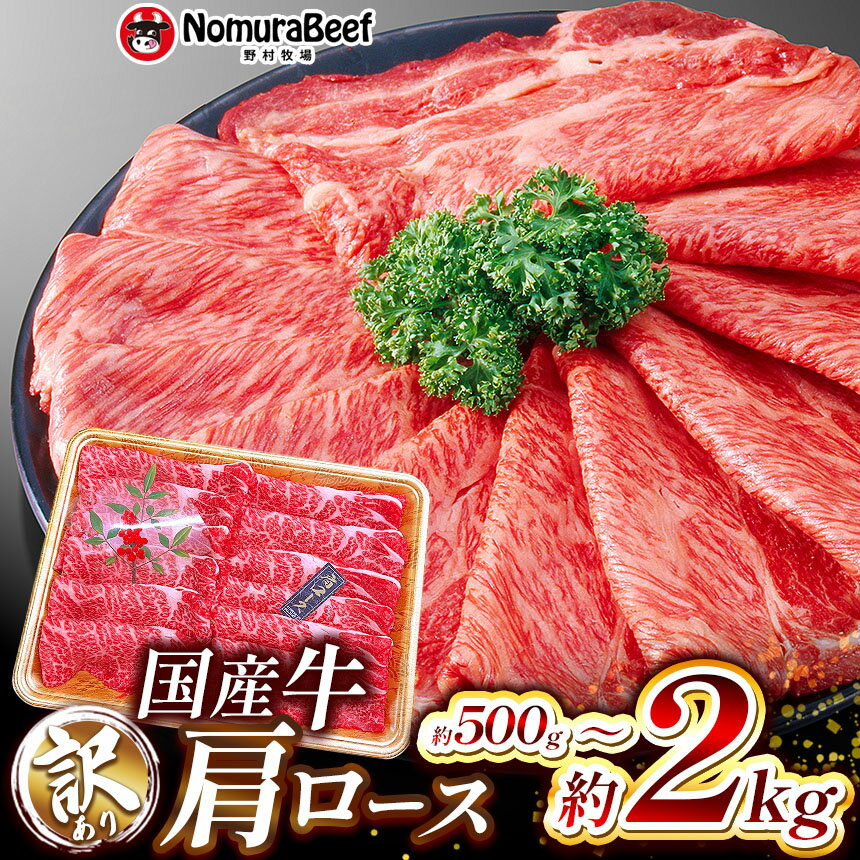 【ふるさと納税】栃木県産 牛 訳あり 肩ロース 小分け 500g 500g 1kg 1.5kg 2kg | 国産 F1 F1牛 牛肉 焼肉 とろける 霜降り 赤身 切り落とし 年末 しゃぶしゃぶ すき焼き 牛丼 ビーフカレー おすすめ 大容量 小分け おすそ分け 送料無料 栃木県 下野市 しもつけ市