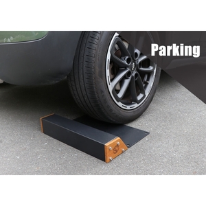 車止め Hide Out Works  インテリア 家具 置くだけ おしゃれ 駐車 タイヤ止め パーキング ブロック 反射板 車庫 ガレージ カーストッパー グレー