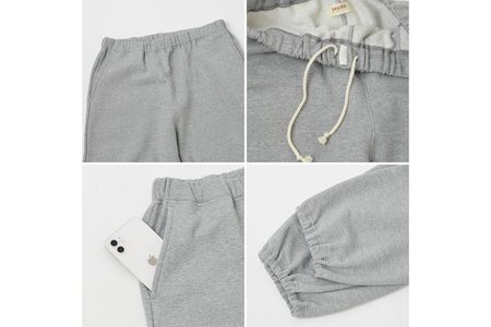 nayuta オーガニックコットン 裏起毛あったか スウェットパンツ グレー【M】ユニセックス 秋田県 大仙市