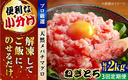 【全3回定期便】まぐろ ねぎとろ 約2kg（約250g×8パック） 鮪 マグロ 魚 ネギトロ 横須賀【横須賀商工会議所 おもてなしギフト事務局（本まぐろ直売所 横須賀本店）】 [AKAK038]