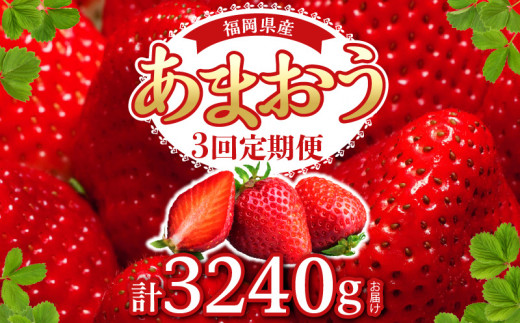 【定期便 3回】あまおう 約270g 4パック×3回 計12パック