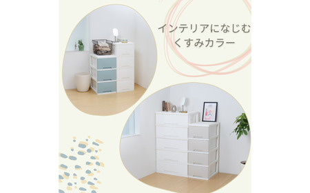 NEWLIFE スリム5段 グリーングレー 収納ケース 衣装ケース プラスチック 新生活 引っ越し 大容量 引き出し プラスチック 収納棚 おしゃれ 押入れ 押し入れ収納 リビング収納 【010S62
