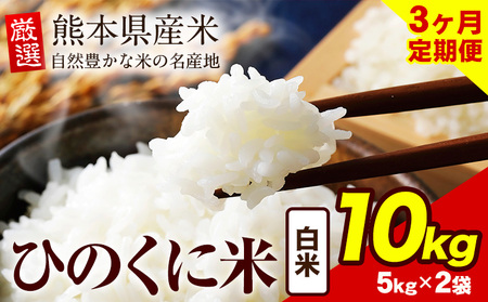 【3ヶ月定期便】 白米 ひのくに米 10kg ｜白米白米白米