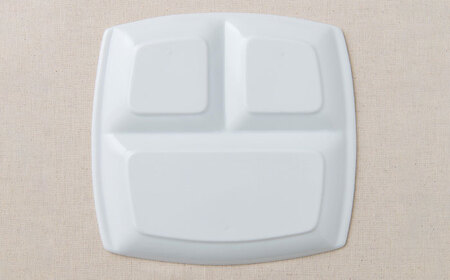 美濃焼 ランチプレート titto 角 白×ピンク各1枚SET【1358684】