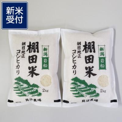 ふるさと納税 村上市 【新米受付・令和7年産米】新潟県村上市岩船産 棚田米コシヒカリ 白米4kg　1067084N