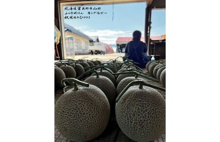 【数量・期間限定】 ふらのメロン キングルビー 秀大2玉［1玉2kg以上］計4kg以上 富良野 赤肉 めろん 北海道 甘い 大きい