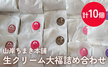 生クリーム大福詰め合わせ計10個 山岸ちまき本舗 〈冷凍〉
