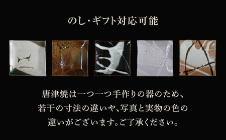 【唐津焼】正方形陶板5客セット / 佐賀県 / 大杉皿屋窯[41ABAC014]