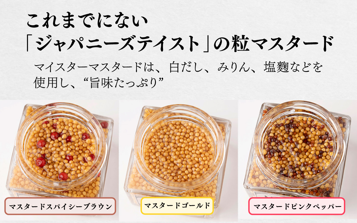 【先行予約】美味しい粒マスタード”マイスターマスタード”３種各1本【2025年11月1日より順次発送予定】