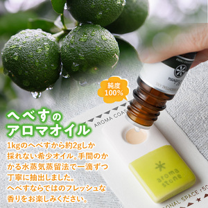 へべすのアロマオイル(5ml)と陶器製アロマスティックのセット アロマ オイル へべす 柑橘 宮崎県 門川町 【T-5】【熊野農園】