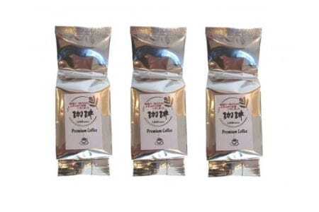 自家焙煎プレミアム珈琲セット（ 粉 ） 100g×4袋 コーヒー セット 飲みやすい まろやか 厳選 珈琲 コーヒー豆 珈琲豆 自家焙煎コーヒー豆 お任せ 詰め合わせ 飲み比べ 詰合せ おまかせ コーヒー好き 茨城県 石岡市 (E15-013)