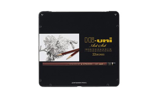 【飯豊町・川西町共通返礼品】JETSTREAM3色 ダークネイビー / Hi uni アートセット - ジェットストリーム 三菱鉛筆 3色 ボールペン 鉛筆 硬度 22種 三菱 お祝い プレゼント ギ