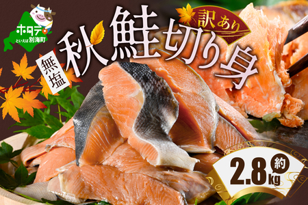 【ふるなび限定】訳あり 北海道産 無塩 秋鮭の切り身 2.8kg （ さけ サケ 鮭 秋鮭 鮭切り身 鮭切身 北海道 鮭 訳あり 訳あり不揃い 訳あり鮭 訳あり鮭切り身 訳あり人気 訳あり大人気 人気鮭 大人気鮭 海鮮 ）FN-SupportProject FN-SupportProject