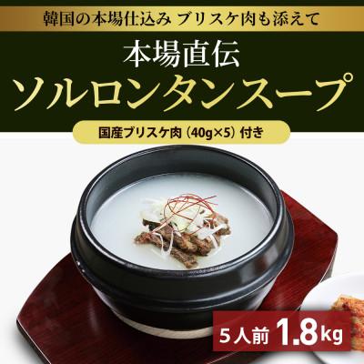 ふるさと納税 泉佐野市 本場直伝 ソルロンタンスープ 5人前 合計1.8kg
