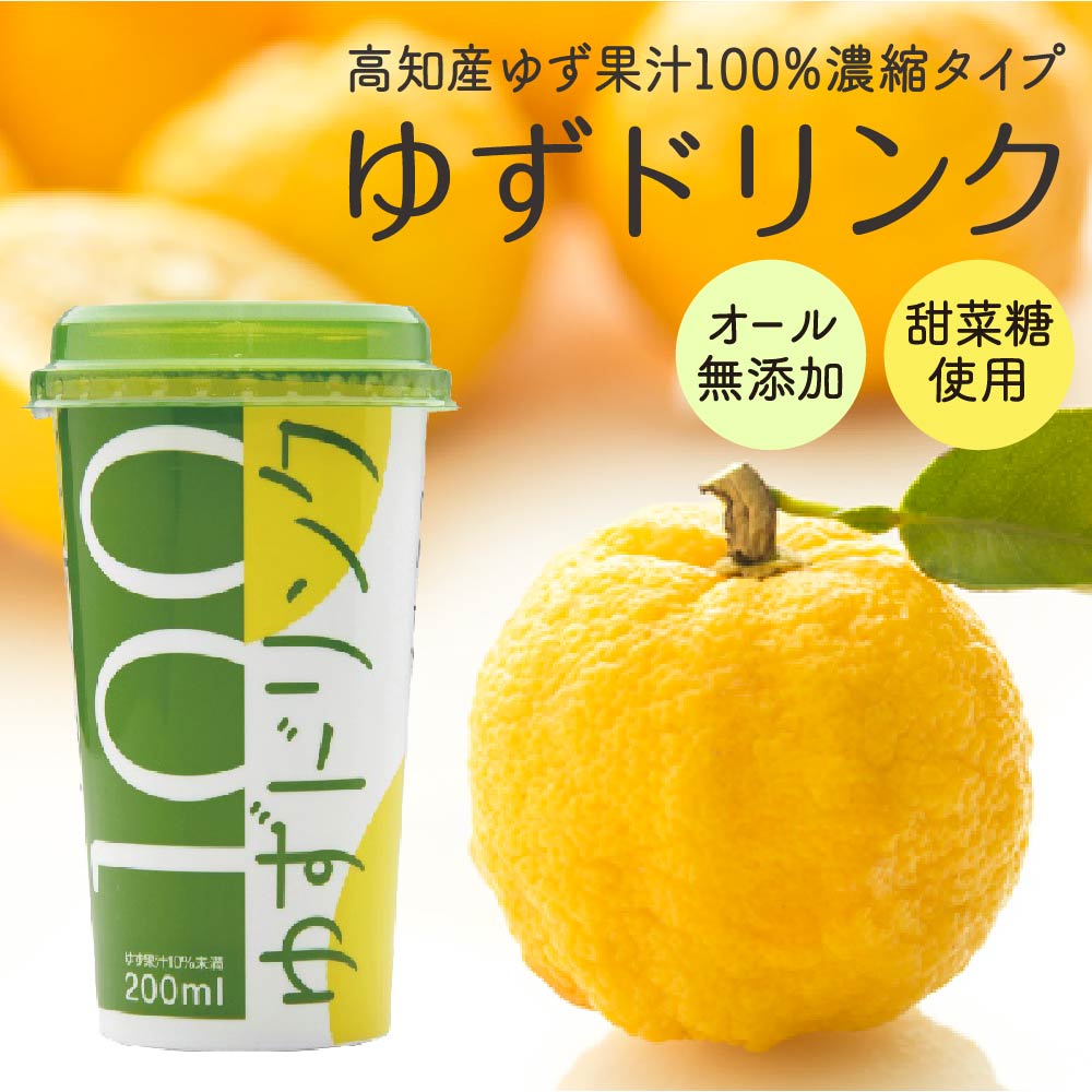 【ふるさと納税】 柚子 ゆず ドリンク 200ml × 12本 果物 果汁 高知県産 須崎市 EA034