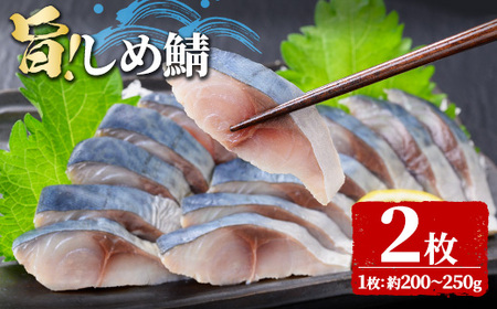 ＜数量限定＞ 旨 しめ鯖 (2枚・1枚約200～250g) 国産 しめさば 冷凍 浅漬け 調理済み おかず おつまみ 魚介 【man365-A】【いえもんや】