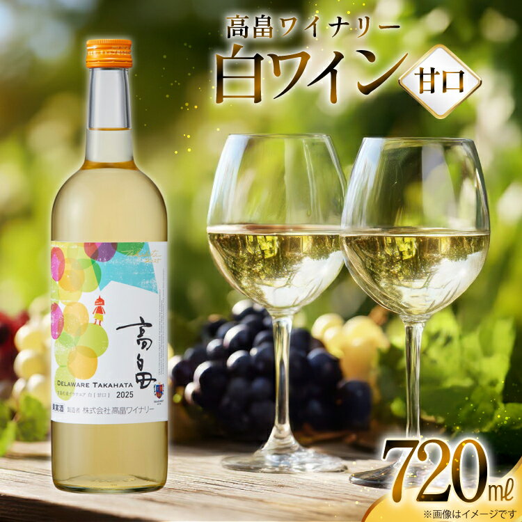 【ふるさと納税】 白 ワイン 高畠ワイナリー 甘口 ワイン 720ml 1本 [小田部商店 山形県 高畠町 tk06ayt180158] 白ワイン デラウェア お酒 酒