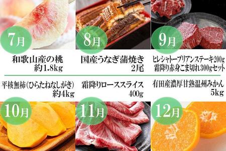 【魚鶴商店厳選！】人気の海幸山幸食べ比べ【定期便全12回】セットB